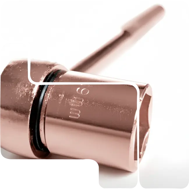 Socket wrench with Nano Composite TiSiN coating for enhanced wear and heat resistance.