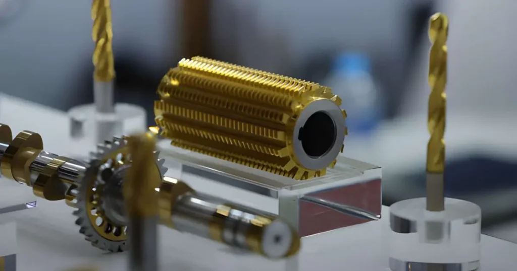 TiN coated cutting tools including drills, taps and milling cutters with gold titanium nitride finish